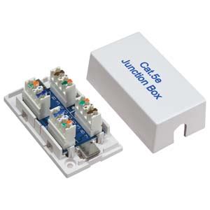 White Cat5E/Cat6 Junction Box Punch Down Type